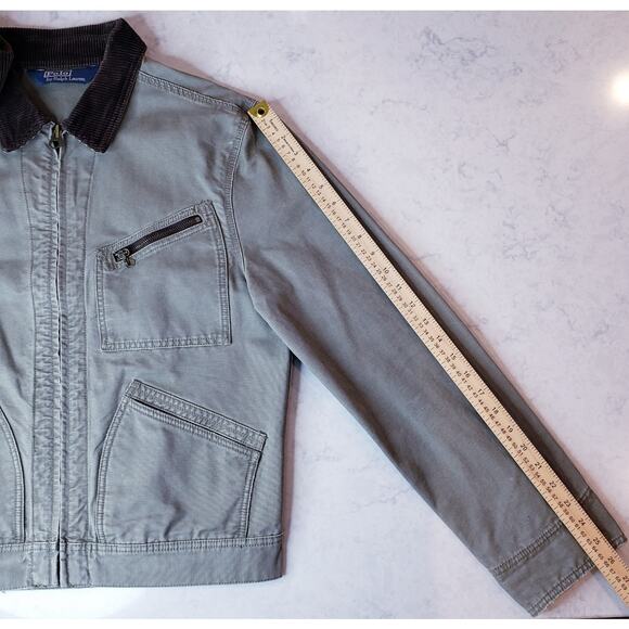 POLO RALPH LAUREN Canvas Trucker Barn Chore Jacket w/ Corduroy Trim Men's Medium - Picture 13 of 16